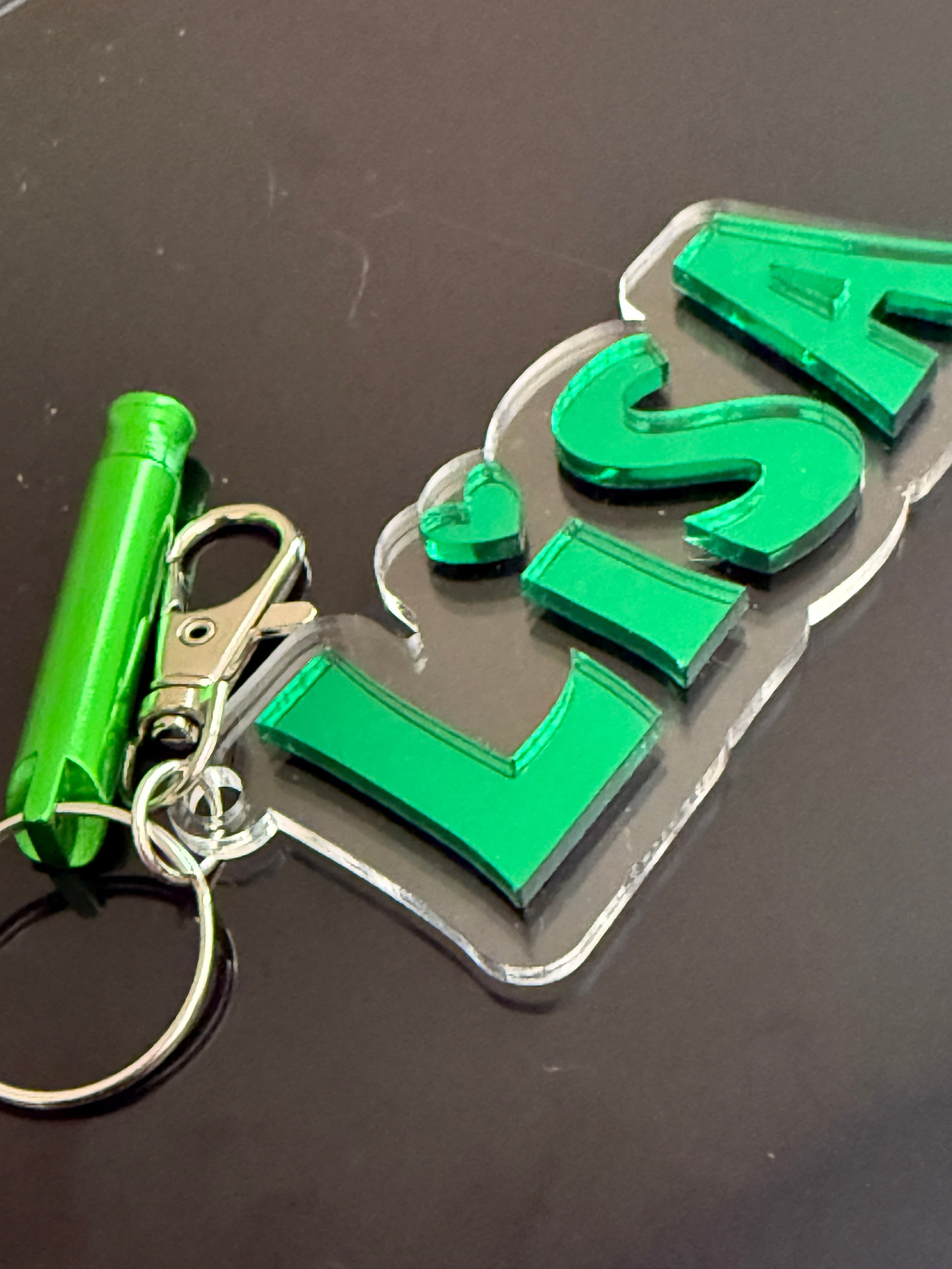 Personalized Name Security Key Chain, Keepsake, Gift, Mirror, Survival Whistle, Mother's Day