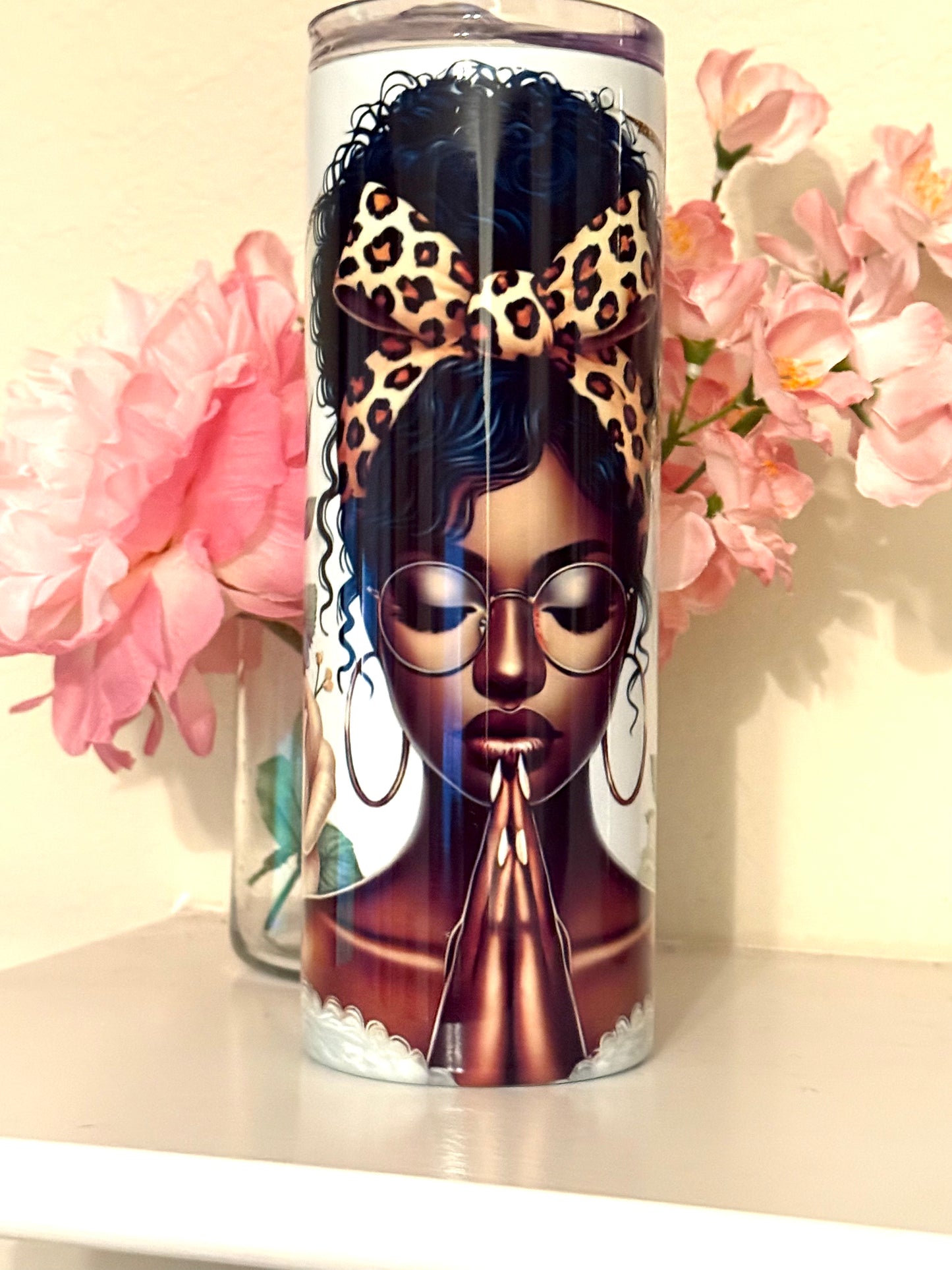 Praying Lady Inspirational Tumbler