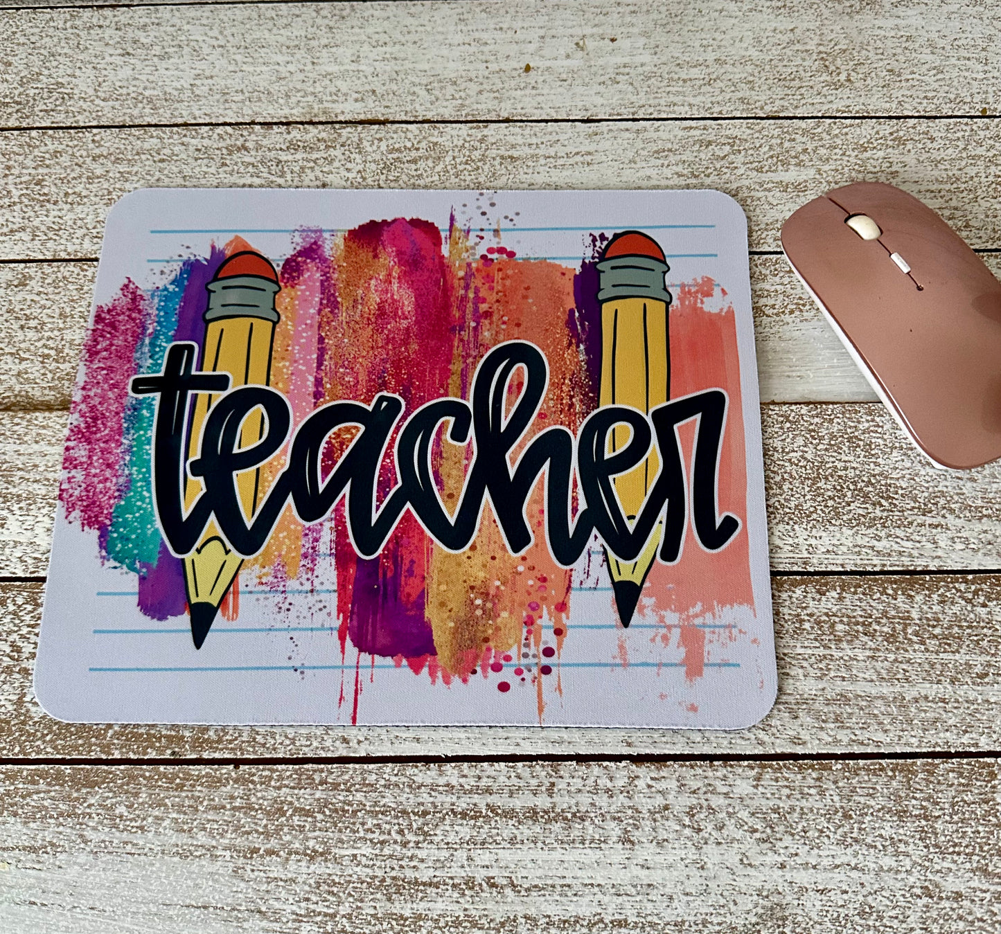 Colorful Teacher Mouse Pad