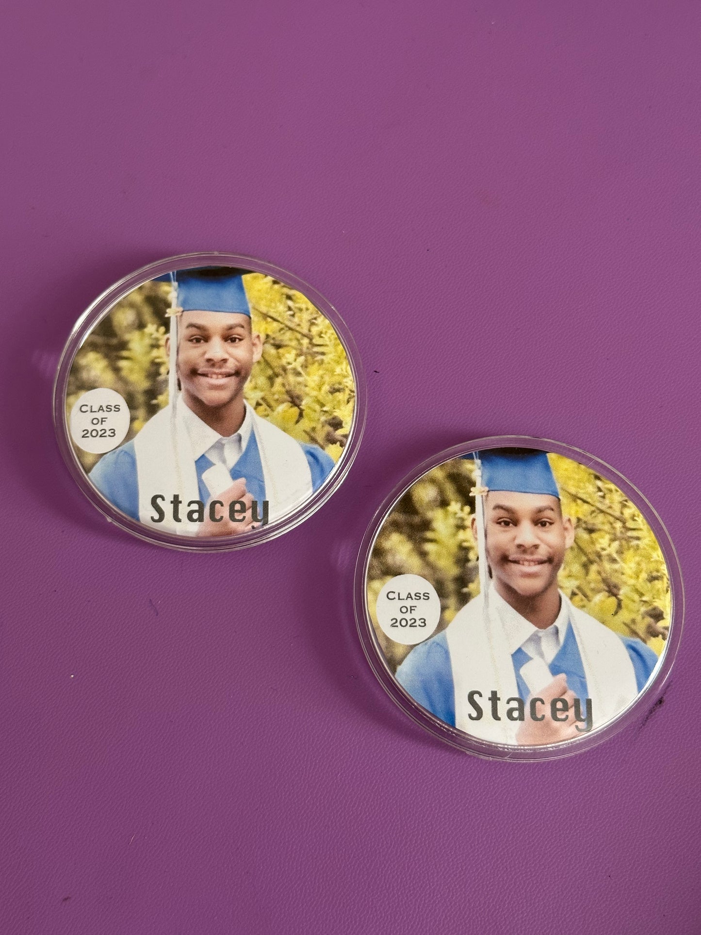 Class of 2024 Graduation Buttons, Graduation Custom Photo Button Pins, Graduation Favors, Class of 2023 Graduation 2 inch Pin back Buttons - Set of 5