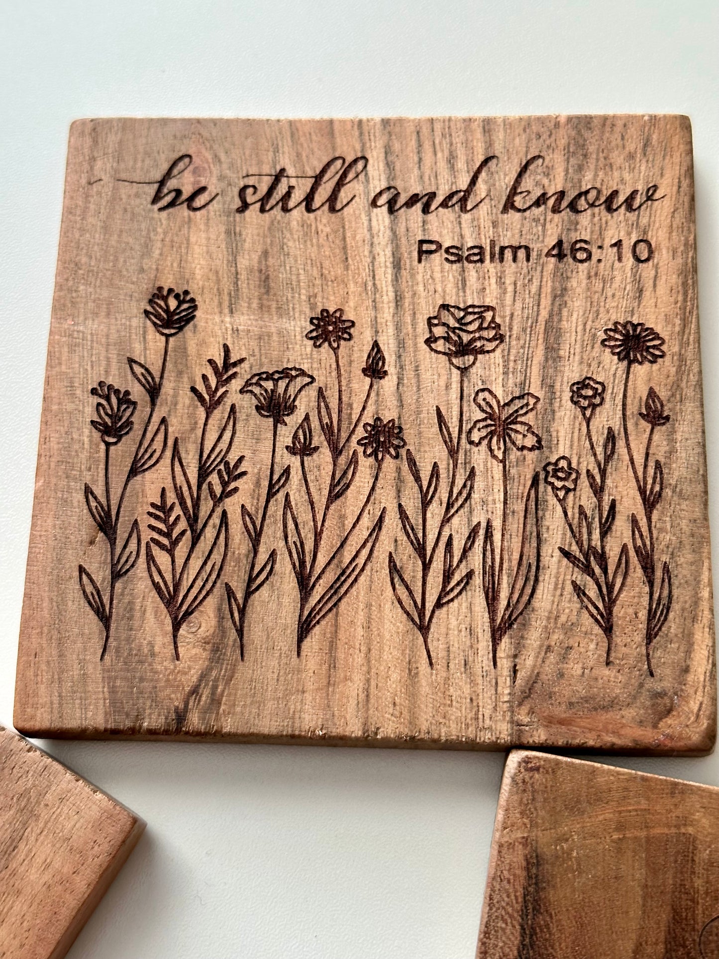 Wood Coasters Set of 4 Inspirational Quotes Gifts Home Decor Housewarming