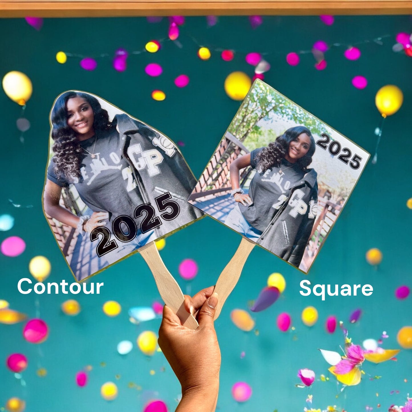 Custom Graduation Picture Face Fan Class of 2025, Gifts, Table Decor, Celebration