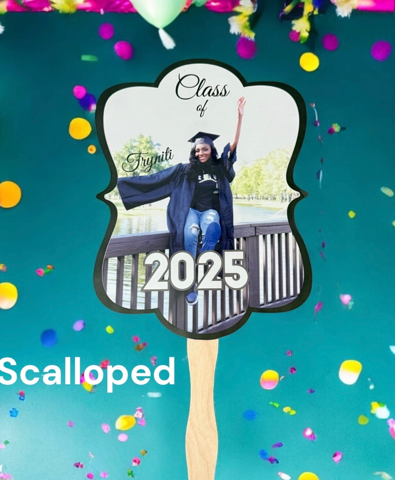 Custom Graduation Picture Face Fan Class of 2025, Gifts, Table Decor, Celebration