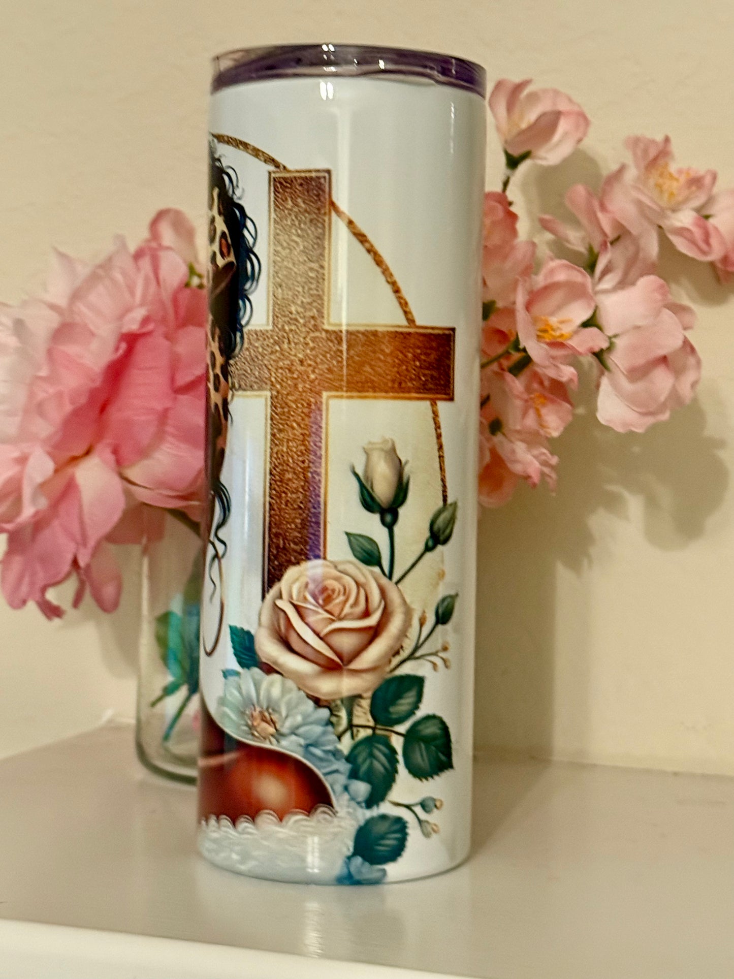 Praying Lady Inspirational Tumbler