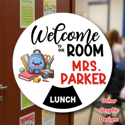 Rotating Status Teacher Nurse Counselor Principal Door Sign Customized