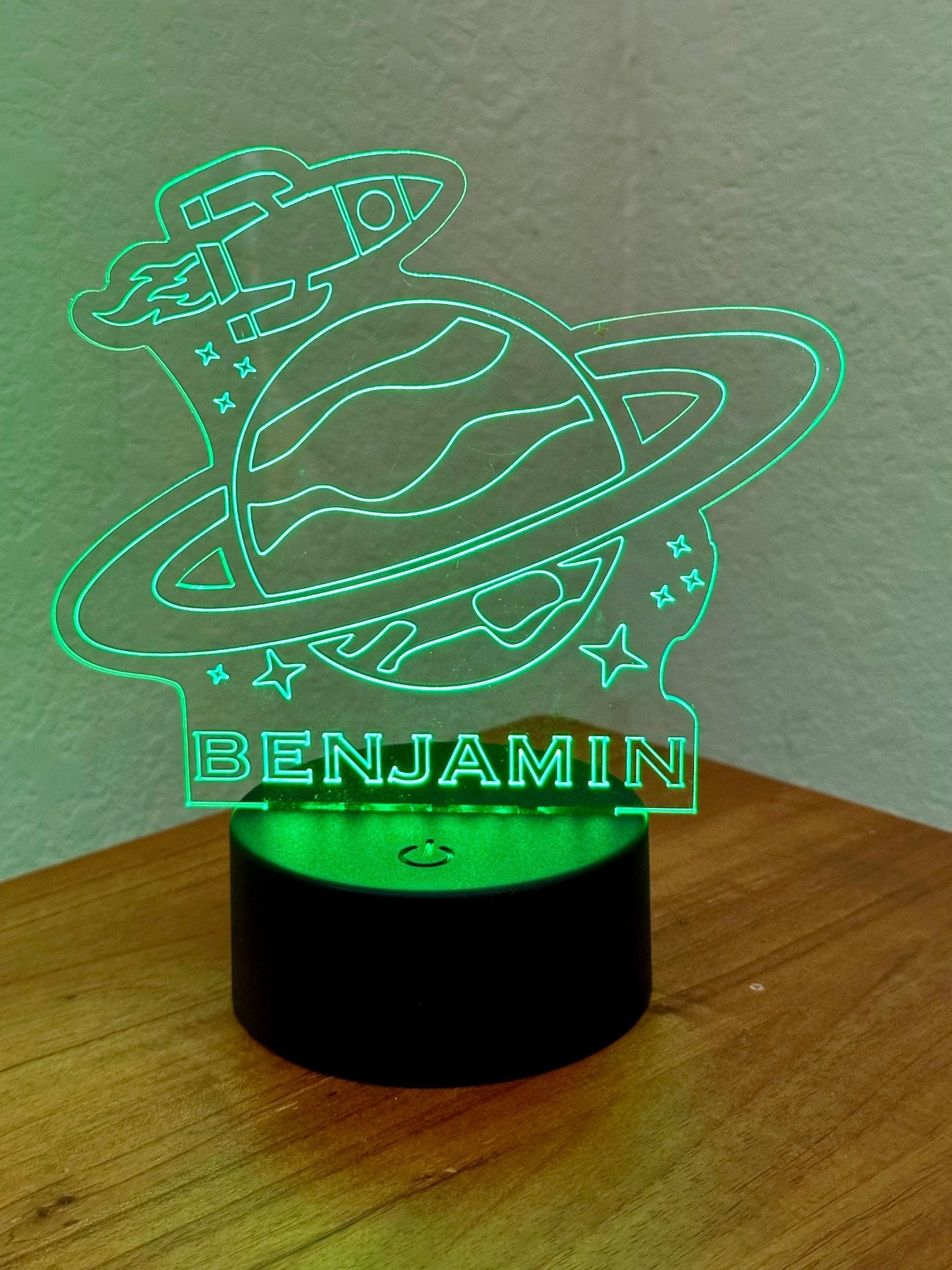 Rocket Planet LED Night Light Lamp Customized, Youth, Multiple Color Changes, Remote Control - So So Diva Designs & Personalized Gifts