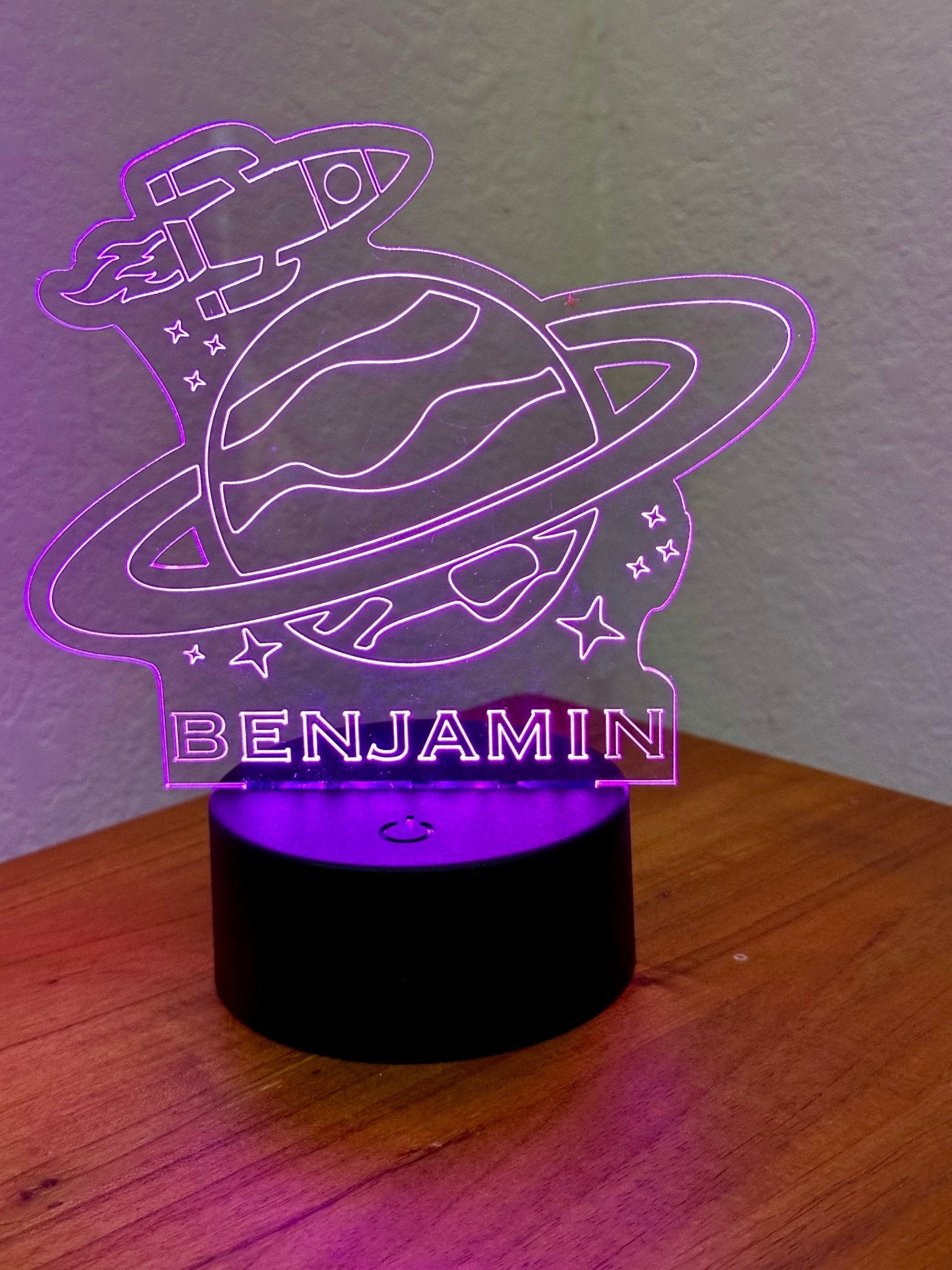 Rocket Planet LED Night Light Lamp Customized, Youth, Multiple Color Changes, Remote Control - So So Diva Designs & Personalized Gifts