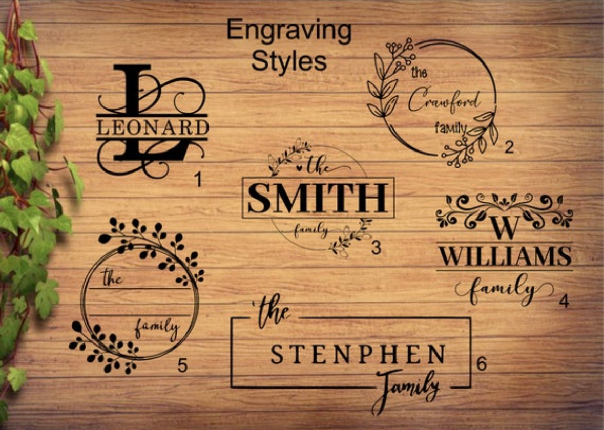 Personalized Monogram Cutting Board Wedding Anniversary Kitchen Decor Real Estate Housewarming New Home Gifts